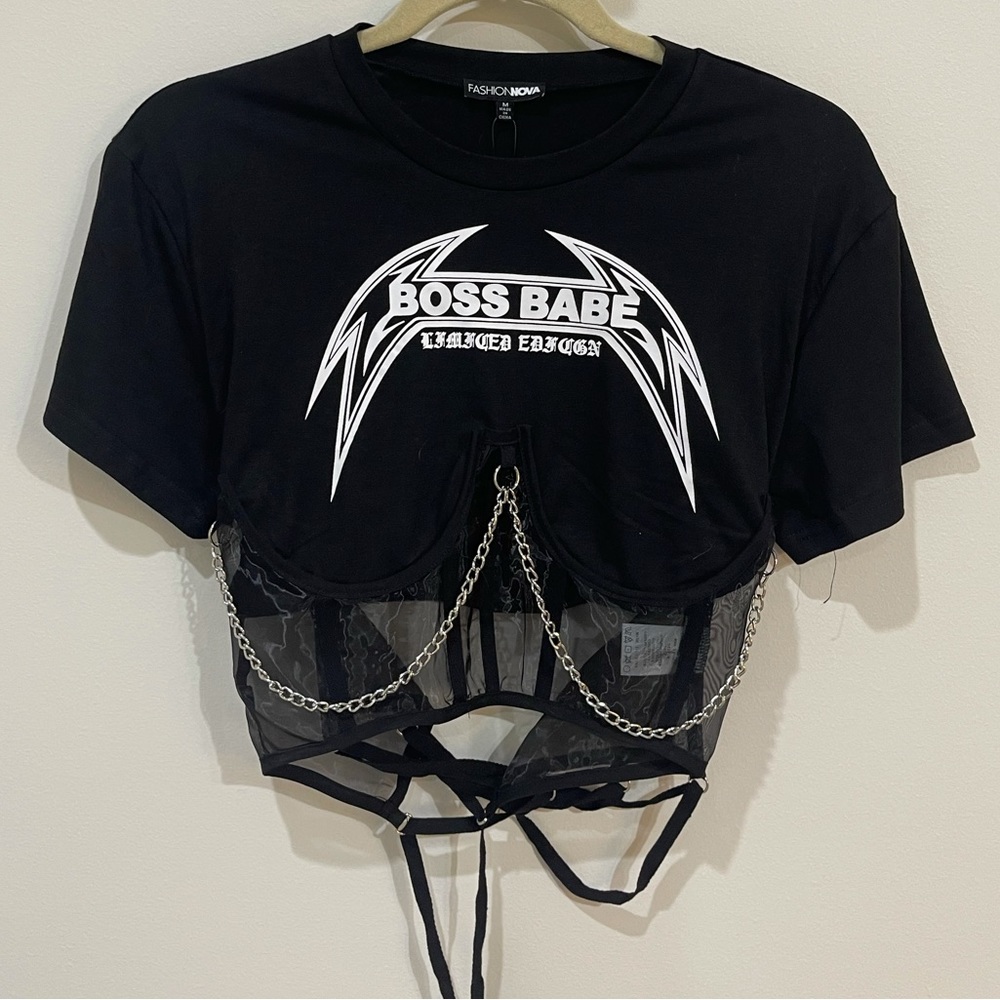 Boss Babe Corset Tee - Fashion Nova
